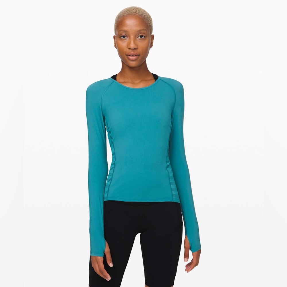 Lululemon Athletica Teal Long Sleeve Top